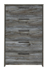 Baystorm - Five Drawer Chest - Gray