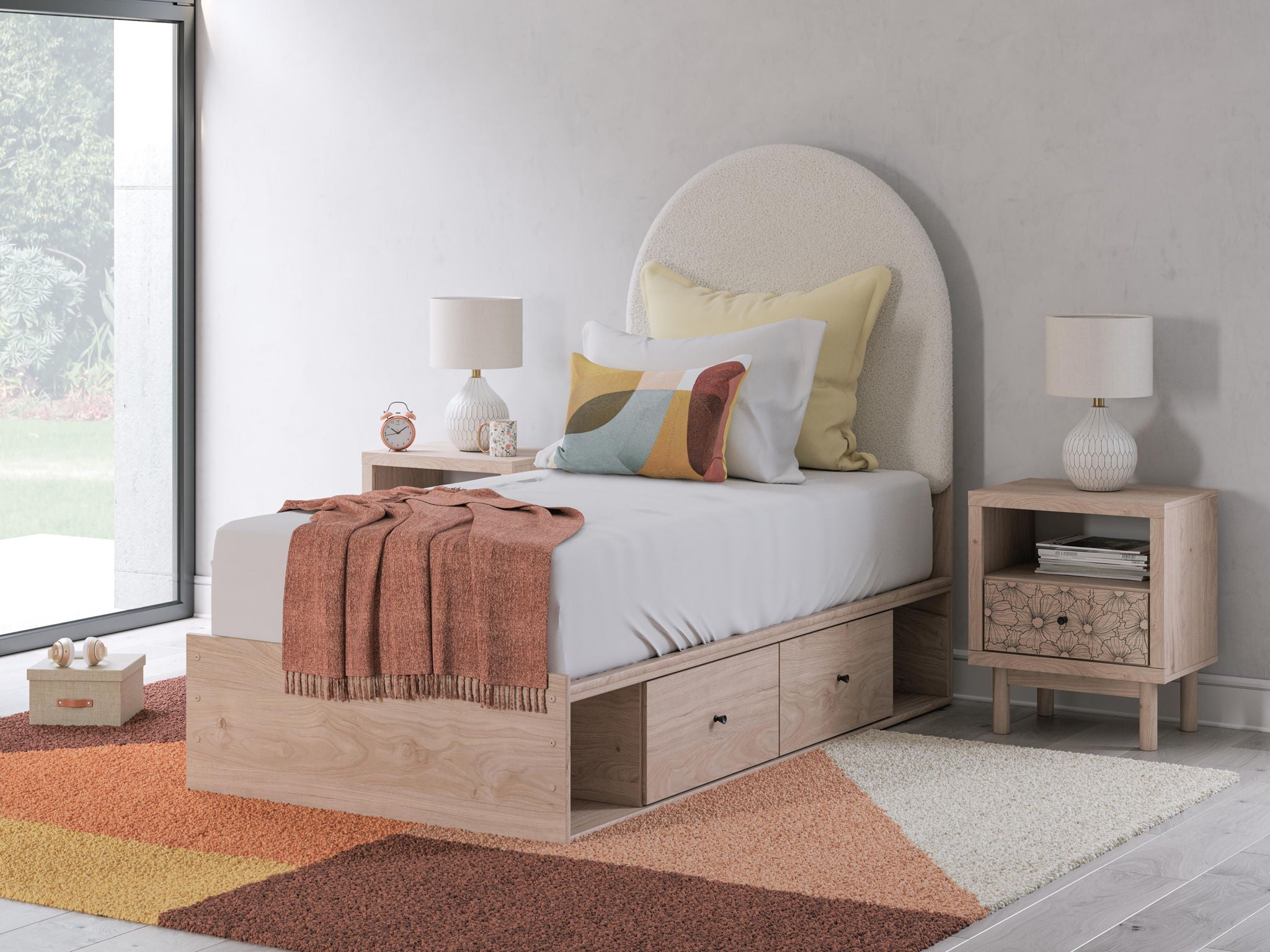 Arloster - Upholstered Panel Bed
