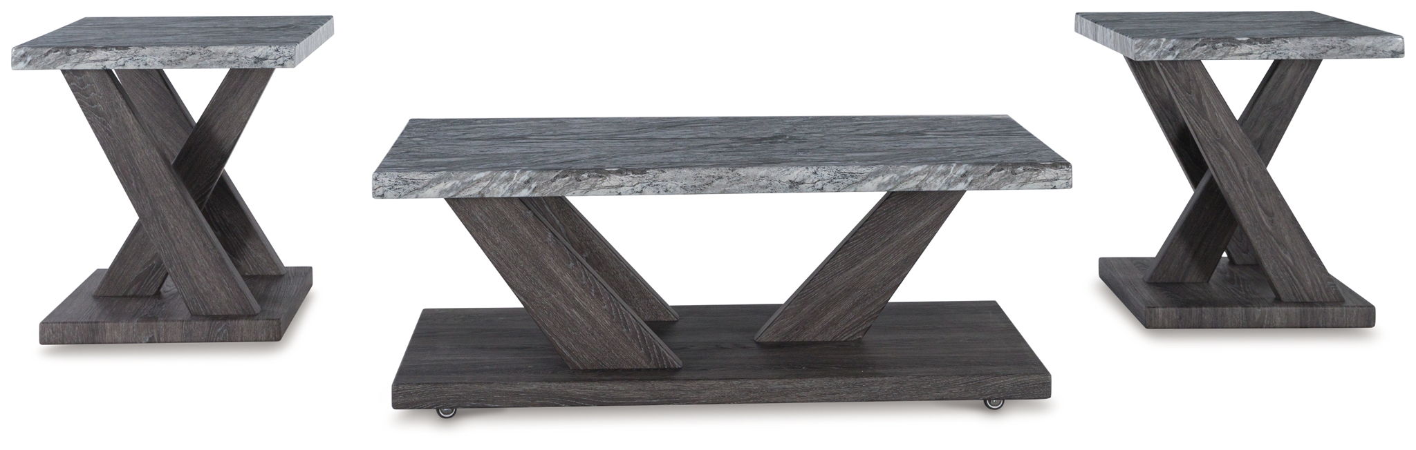 Bensonale - Occasional Table Set (Set of 3) - Brown / Gray