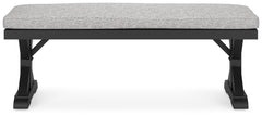Beachcroft - Bench With Cushion - Black / Light Gray