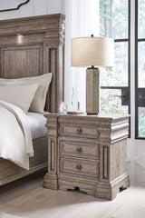 Blairhurst - Three Drawer Night Stand - Light Grayish Brown