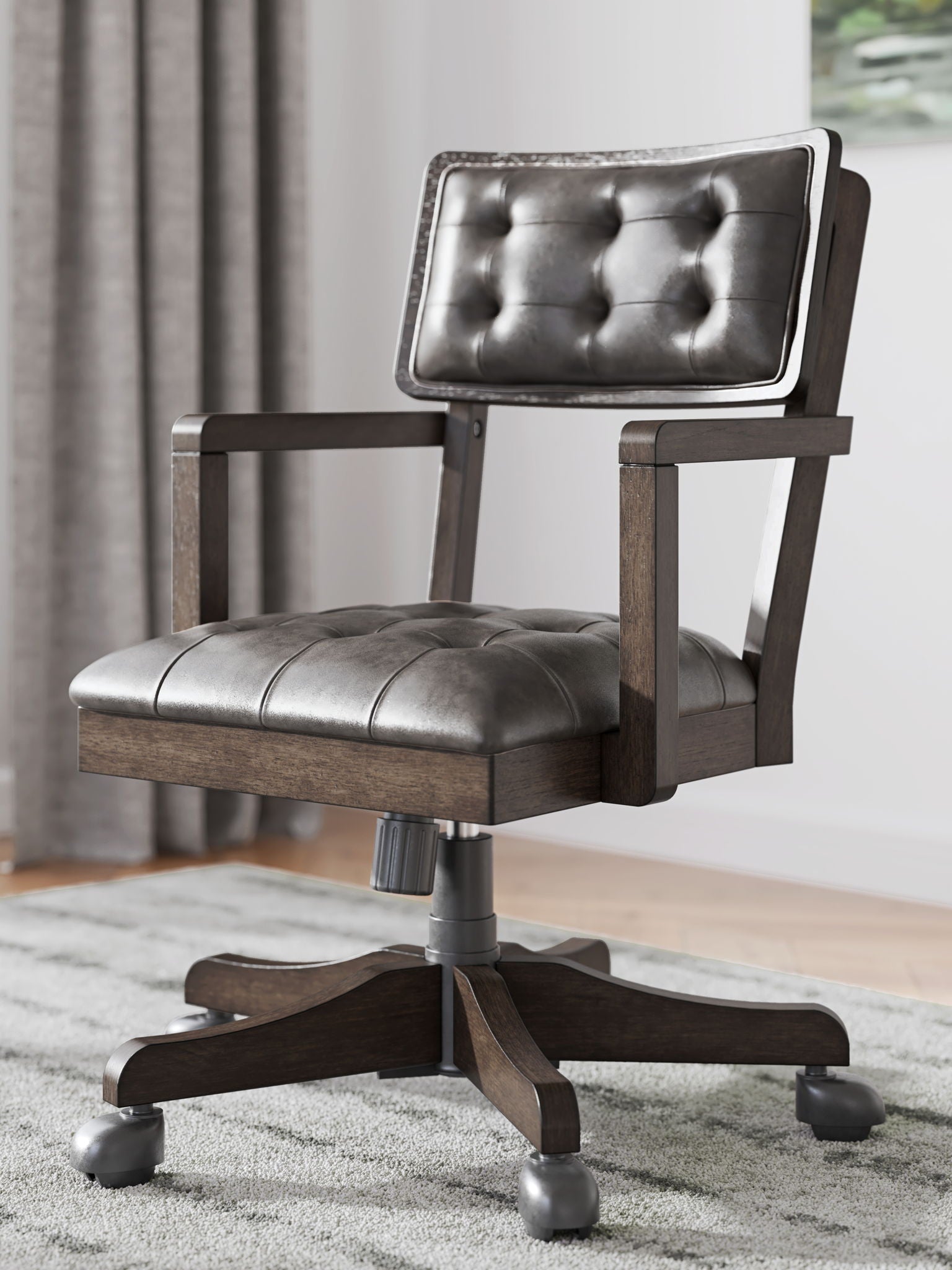 Breckington - Home Office Desk Chair - Dark Brown