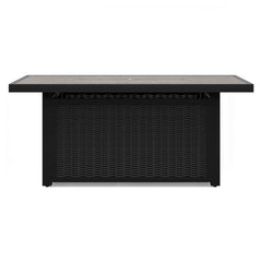 Beachcroft - Rectangular Fire Pit Table - Black / Light Gray