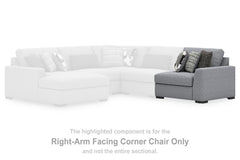 Bealton - RAF Corner Chair - Salt And Pepper