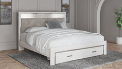 Altyra - King Upholstered Storage Bed - White