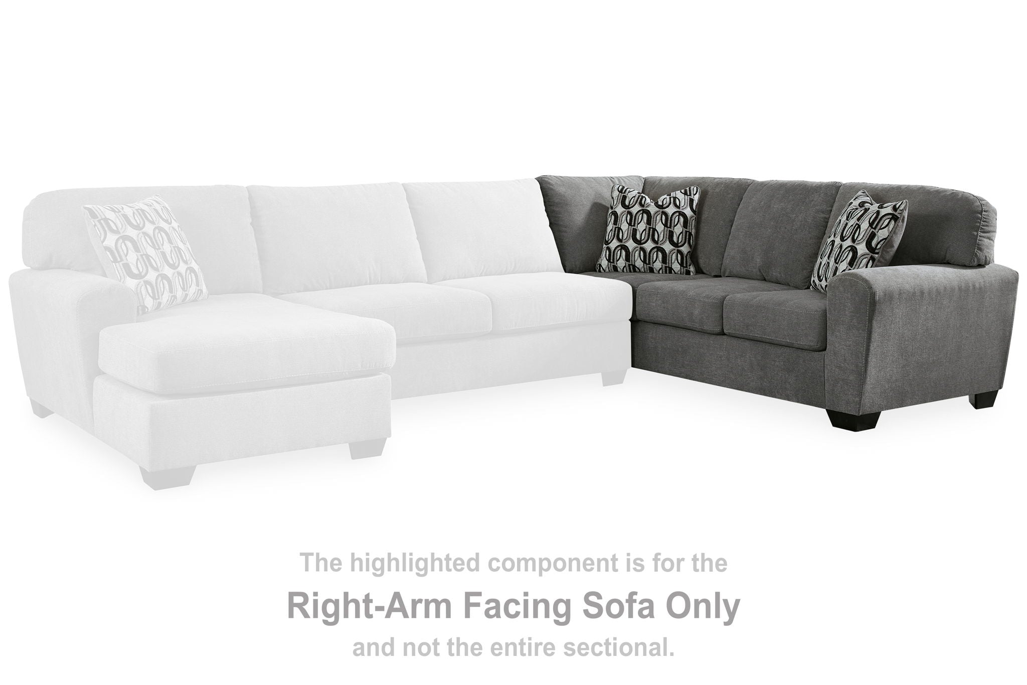Birkdale Court - Raf Sofa With Corner Wedge - Gray