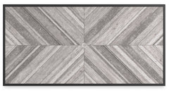 Beachcroft - Rectangular Dining Table With Umbrella Option - Black / Light Gray