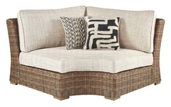 Beachcroft - Curved Corner Chair w/Cushion - Beige