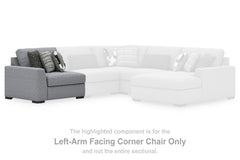 Bealton - LAF Corner Chair - Salt And Pepper