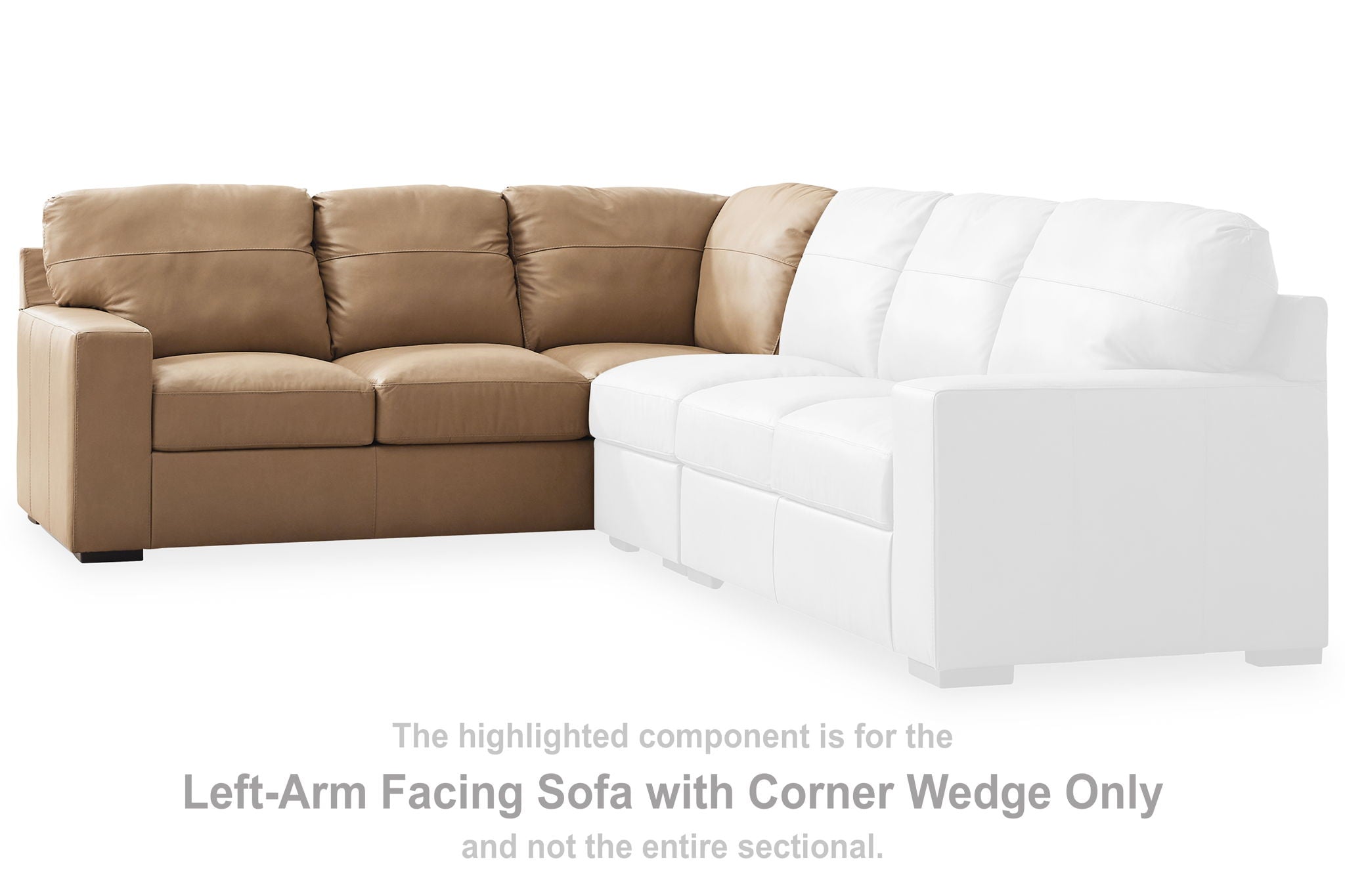 Bandon - Laf Sofa With Corner Wedge - Toffee